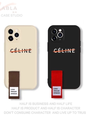 ins英文字母适用苹果14pro液态硅胶手提带子赛琳同款手机壳iphone13promax帆布拉绳防滑12全包防摔11小众15