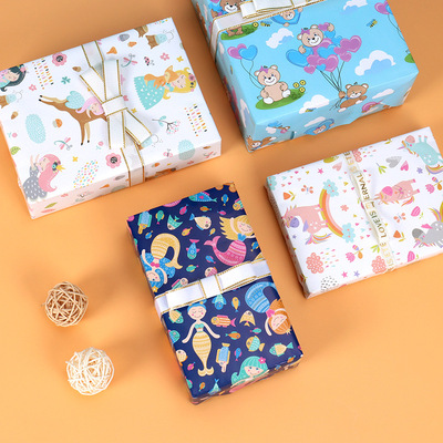 kids birthday christmas gift wrapping paper 礼物包装纸儿童