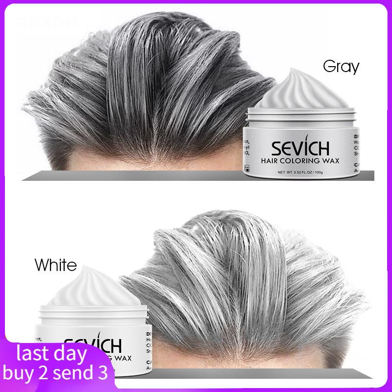 Hair Color Wax Dye奶奶灰发泥一次性定型染色膏彩色发蜡发泥男女
