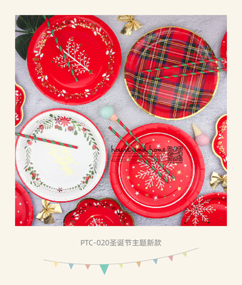 paper plate christmas party decoration disposable tableware
