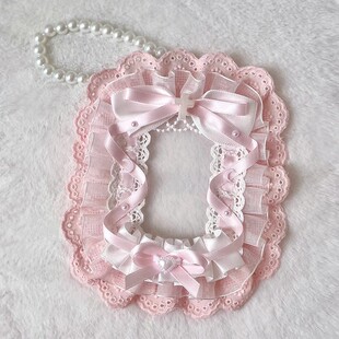 蕾丝卡套挂件拍立得咕卡配原神小马宝莉小卡痛包材料三寸成品谷美