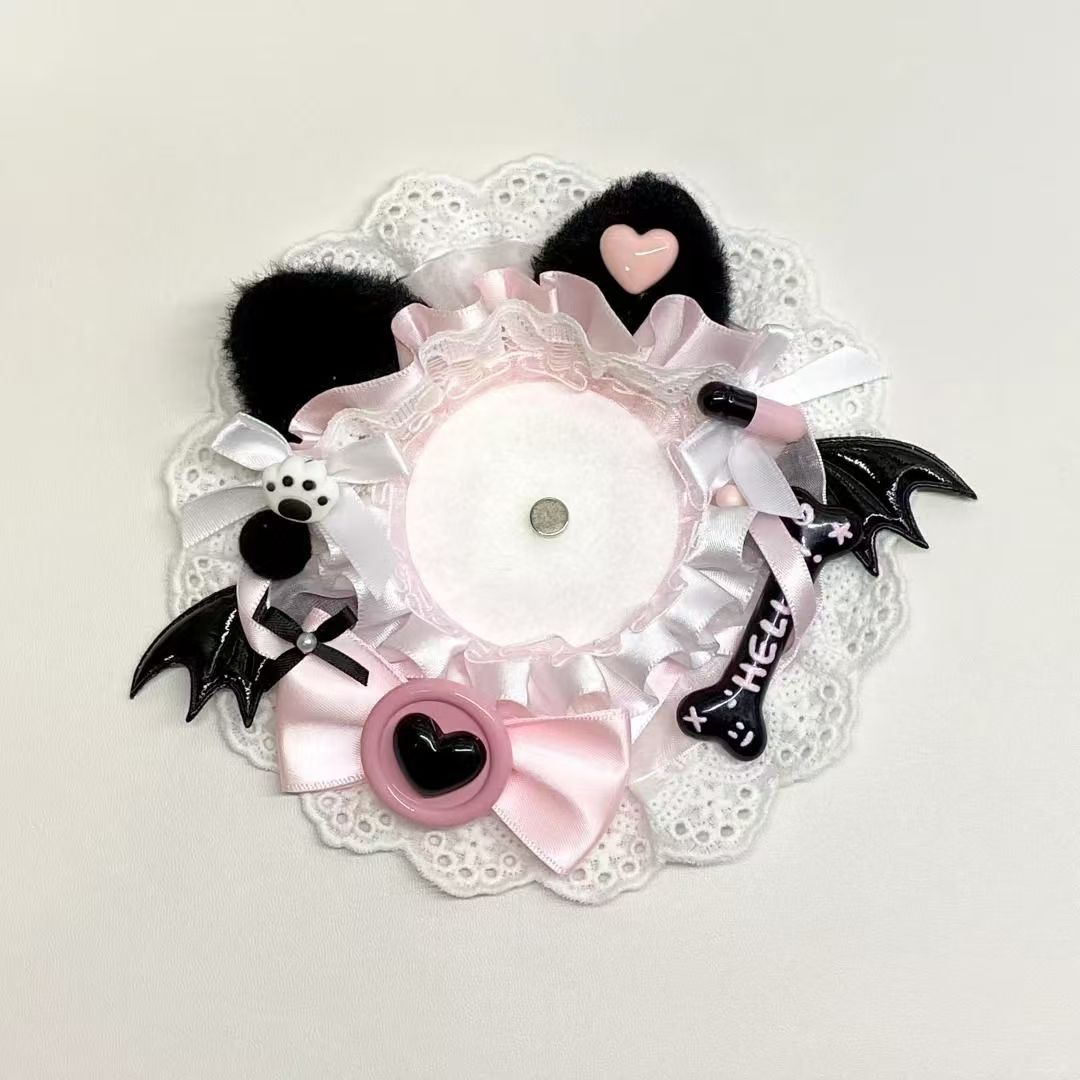 蕾丝吧唧托三丽鸥谷美徽章托成品