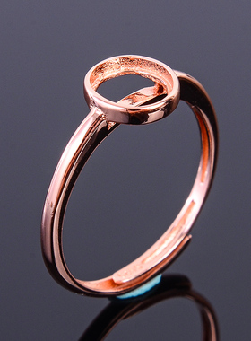 925银镀白金裸石戒指空托