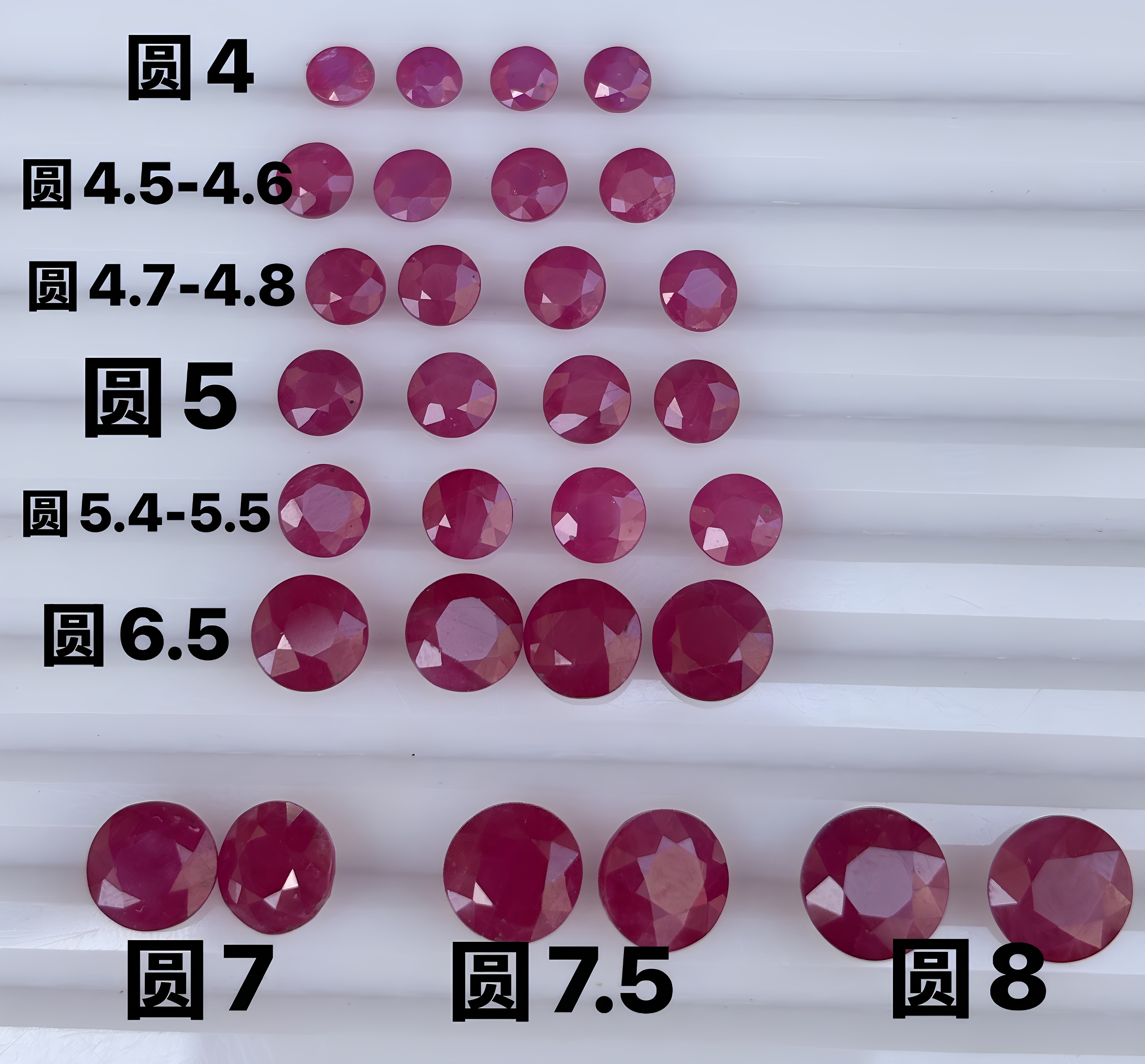 天然缅甸粉红宝石裸石戒面刻面