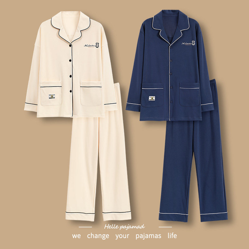 浪莎情侣睡衣女纯棉长袖开衫套装春秋季男士宽松休闲可外穿家居服,女士内衣/男士内衣/家居服,睡衣/家居服套装,淘宝优惠券,粉丝福利购,淘宝优惠卷