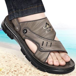 凉拖鞋百搭夏季子凉鞋批发爸爸外穿防滑男士沙滩鞋男休闲软底二用