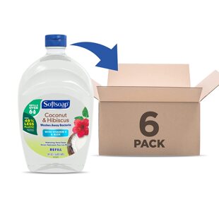 美国SOFTSOAP Hand Soap Refill, Coconut & Hibiscus, 6瓶