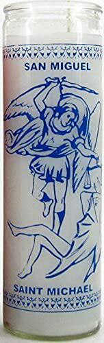 美国INDIO 7 Day Glass Candle St. Michael - White