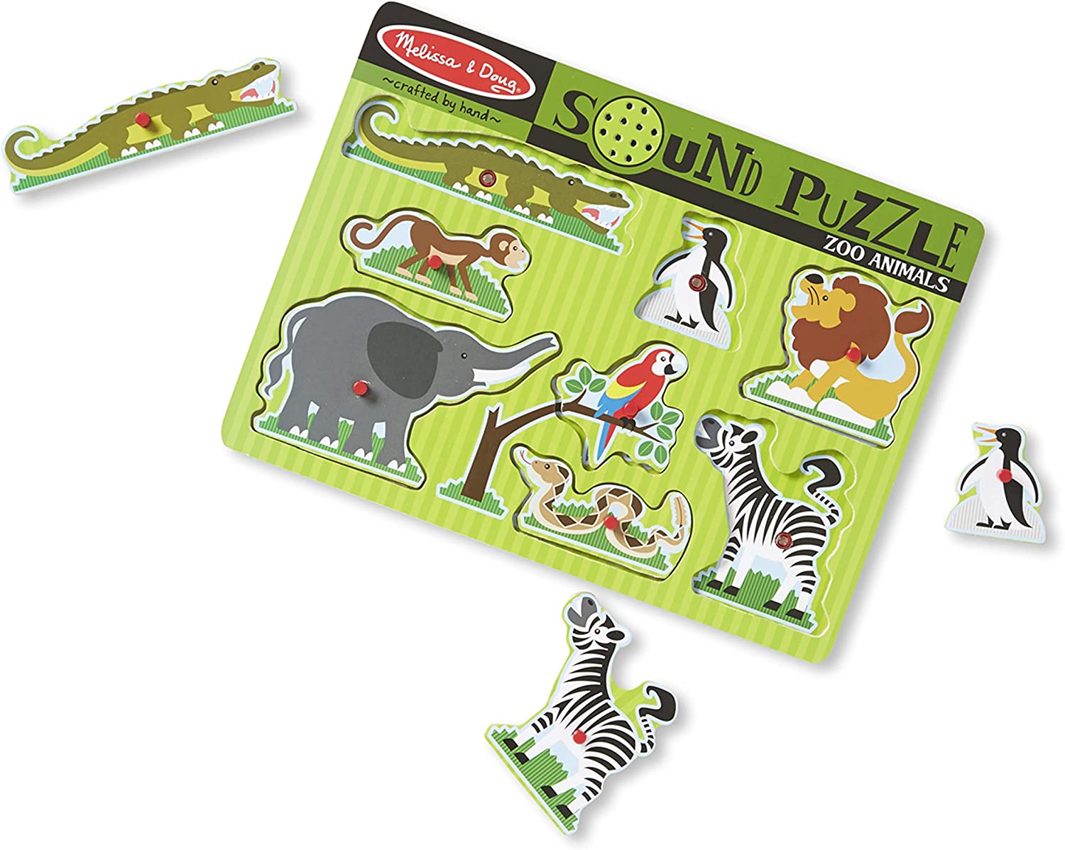 美国Melissa & Doug Zoo Animals Sound Puzzle  动物园