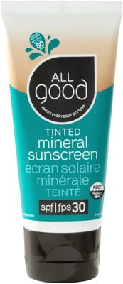 All Good Tinted Sport Sunscreen Lotion - Zinc Oxide - Coral