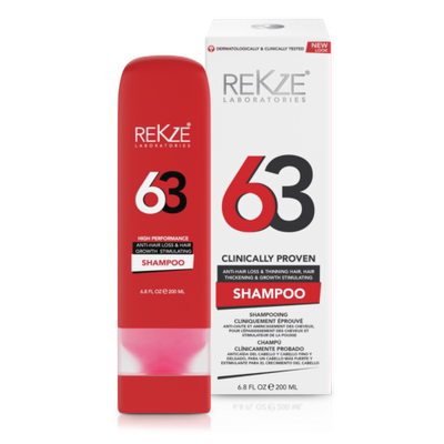 REKZE 63 Anti-Hair Loss Shampoo - Clinically Proven 200 ML