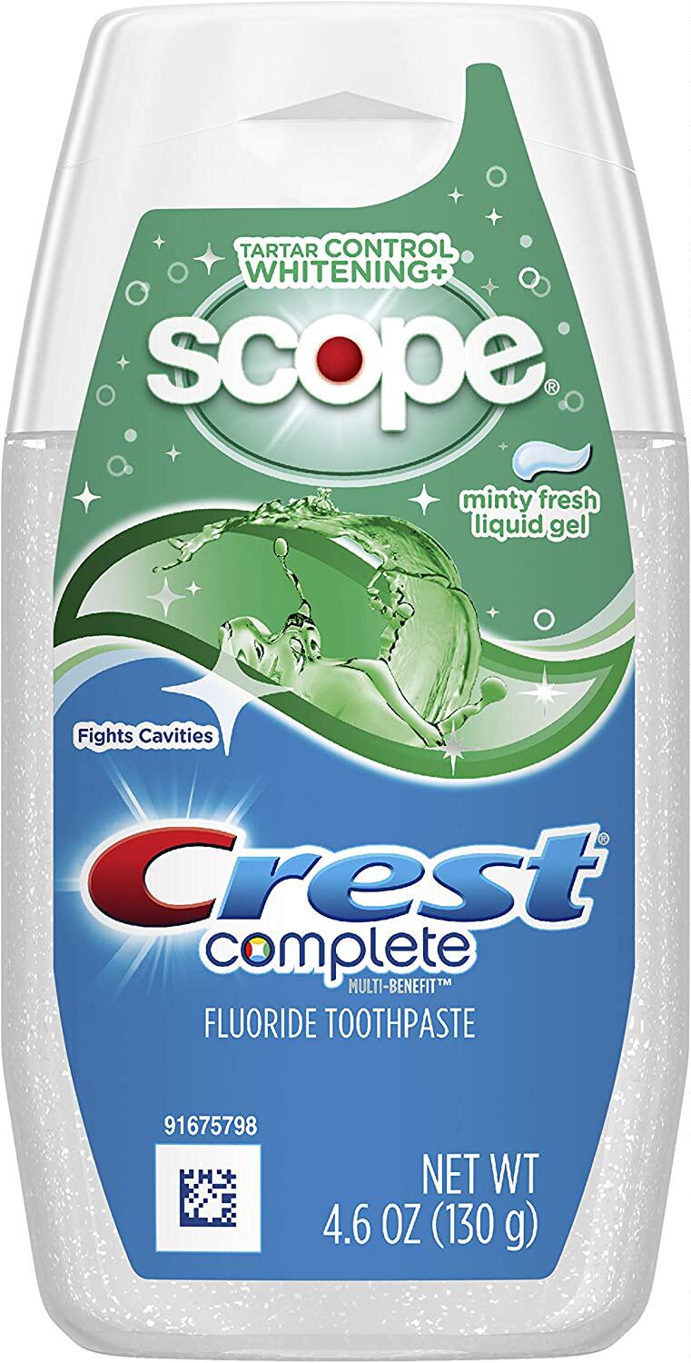 美国Crest Complete Multi-Benefit *薄荷味液体凝胶牙膏