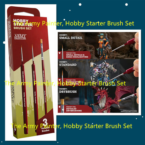 The Army Painter, Hobby Starter Brush Set, 3 Paint Brushes