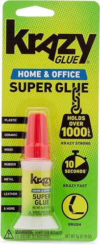Krazy Glue Home & Office Brush On Super Glue, Brush Applicat