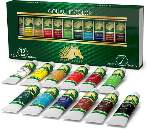 美国MyArtscape Gouache Paint Set - 12 x 12ml Tubes - Artist