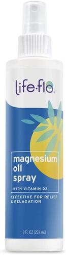 美国Life-Flo Magnesium Oil Spray W/ Vitamin D3， 8 ounce