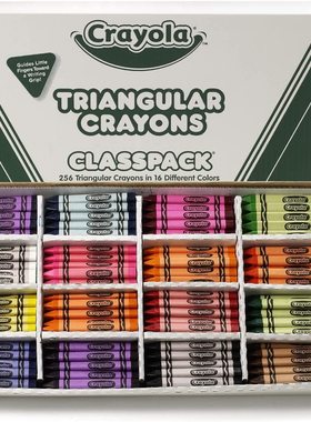 美国Crayola Triangular Crayon Classpack ，256 Count
