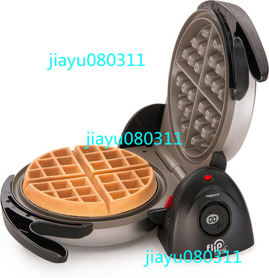 美国Presto 03510 Ceramic FlipSide Belgian Waffle Maker,Black