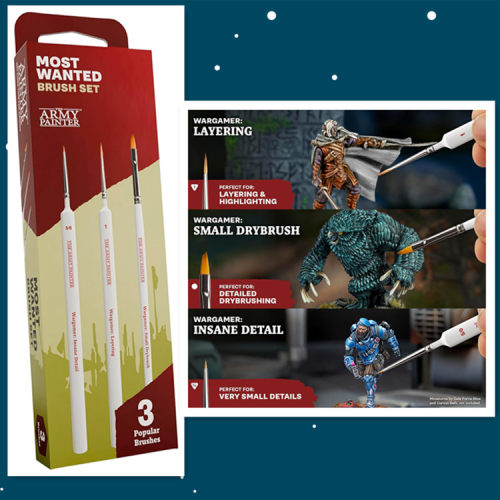 The Army Painter Miniatures Paint Brush Set of 3
