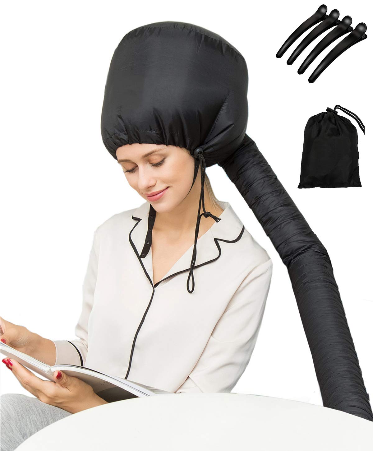 Hooded Hair Dryer Bonnet –Electronic Black Dying Attachment
