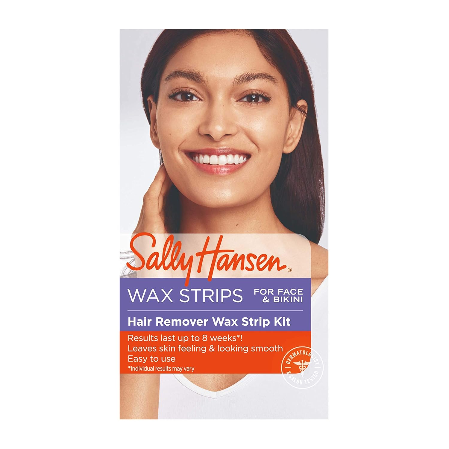 Sally Hansen Hair Remover Wax Strip Kit for Face, Eyebrows
