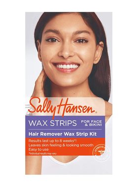 Sally Hansen Hair Remover Wax Strip Kit for Face, Eyebrows
