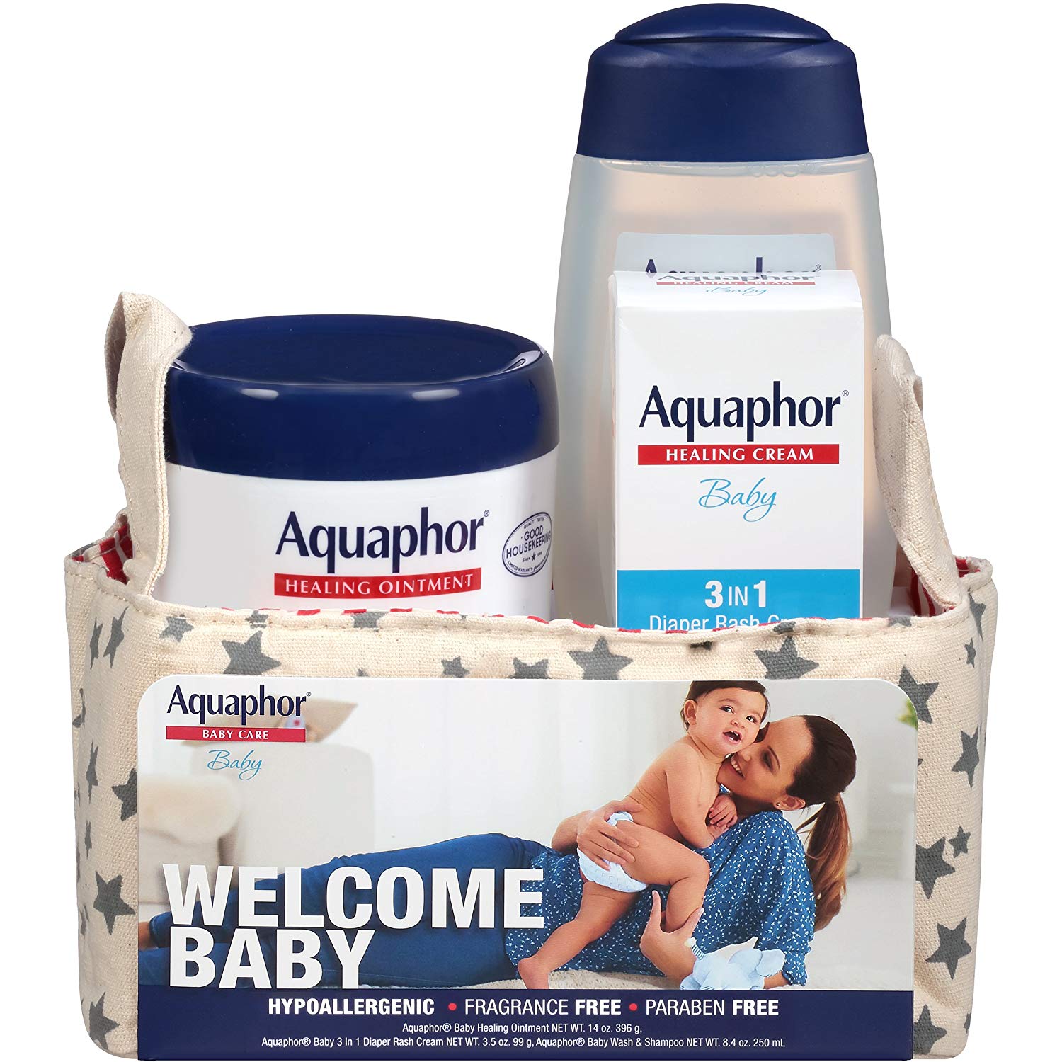 aquaphor baby welcome baby gift set - healing ointment, wash