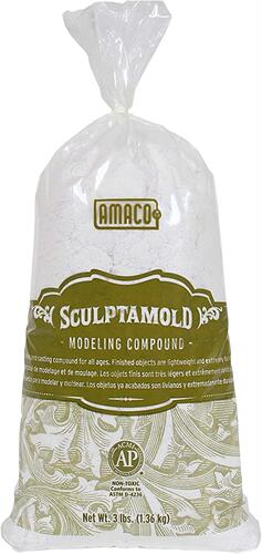 美国AMACO Sculptamold Modeling Compound, 3-Pound, White