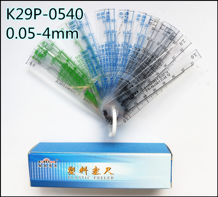 酷比图尔kobetool塑料塞尺K29P-0540厚薄规 0.05-4.0mm 塑胶塞尺