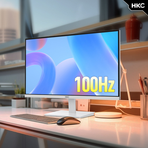 HKC惠科27英寸100HZ高清显示器家用办公IPS电脑屏幕24白色V2717W