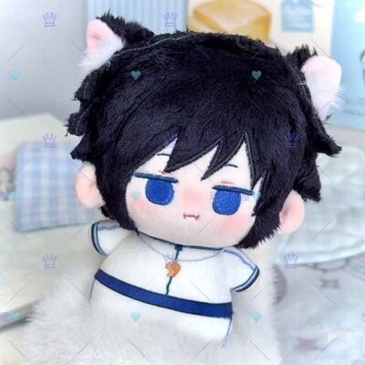 正版原创鬼灭之刃富冈义勇属性10cm棉花娃娃毛绒玩偶公仔挂件周边