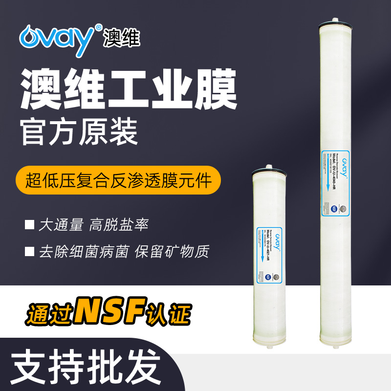 澳维RO膜反渗透4040工业纯水设备商用净水器水处理4021设备滤芯