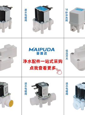 净水器电磁阀24V进水废水高低压开关18秒组合冲洗阀反渗透RO配件