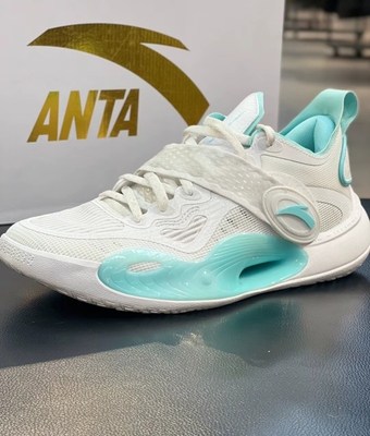 Anta安踏 水花6 减震防滑耐磨 低帮 篮球鞋 男款 白蓝112421108-2