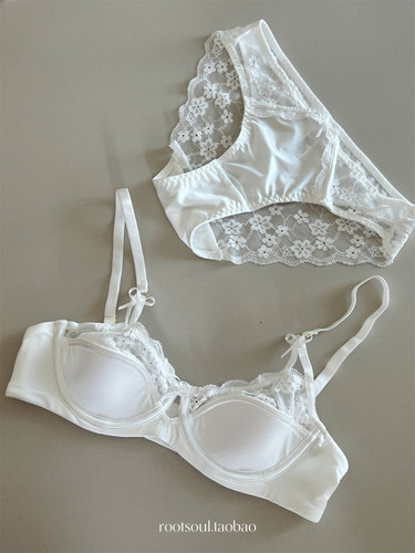 甜美bra日系性感甜美聚拢薄款蝴蝶结蕾丝边少女蕾丝内衣文胸学生