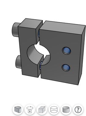 支柱固定夹 带螺纹垂直 平行 分离型KRTP12 KRPP15ARTP20ARPP25