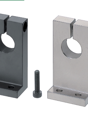 导向轴支座开口L型SHKSA铝合金钢管支座固定底座光轴固定座