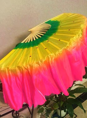 大号扇子舞蹈扇广场舞东北大秧歌双面18骨三色渐变广场跳舞扇一对