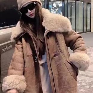 新款 土耳其进口磨砂皮毛一体女2024冬季 现货 皮草 天使翅膀