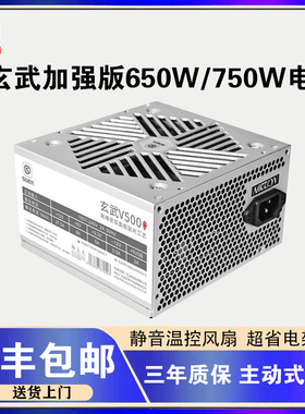 硕一 玄武V600 台式机电脑主动式PFC主机箱ATX电源500W 400W 300W