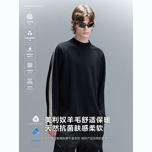 美利奴羊毛立体剪裁半高领打底套指长袖 LUSION T恤 REINDEE