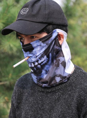 钓鱼冰丝面巾面罩围脖冰丝遮阳面罩脖套薄款巾男围脖夏季骑行钓鱼