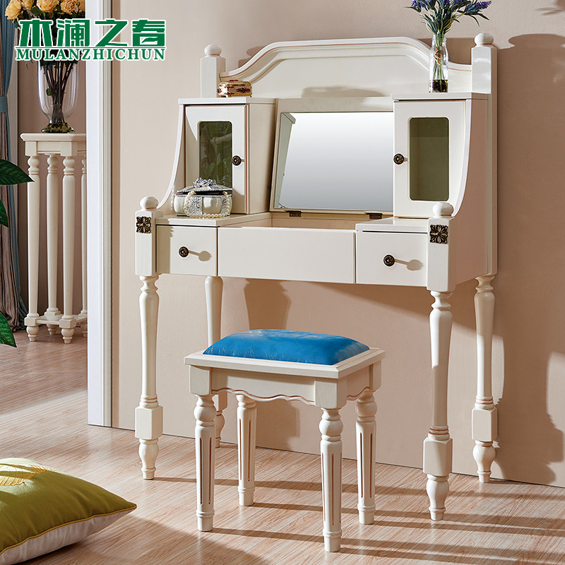木澜之春美式梳妆台卧室家具田园小户型迷人化妆桌欧式妆台凳组合在类目 住宅家具, 桌类, 梳妆台/桌中 - 来自Buy2taobao.com提供专业的淘宝代购服务