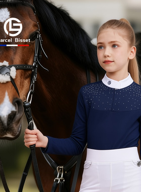 Marcel Bisset 儿童加绒马术长袖T恤比赛马术上衣T恤 621/720/721