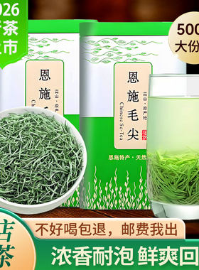 毛尖茶叶2026新茶明前特级嫩芽浓香型恩施玉露信阳毛尖绿茶500克