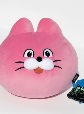 韩国代购zizone可爱漂亮粉色卡通猫pingo夜光大眼睛抱枕靠垫