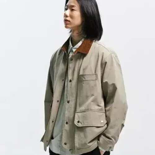 FrizmWORKS拼色春秋领休闲外套