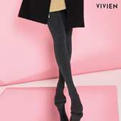 韩国代购 直邮VIVIEN秋冬百搭棉质水貂绒里保暖紧身舒适打底连裤 袜
