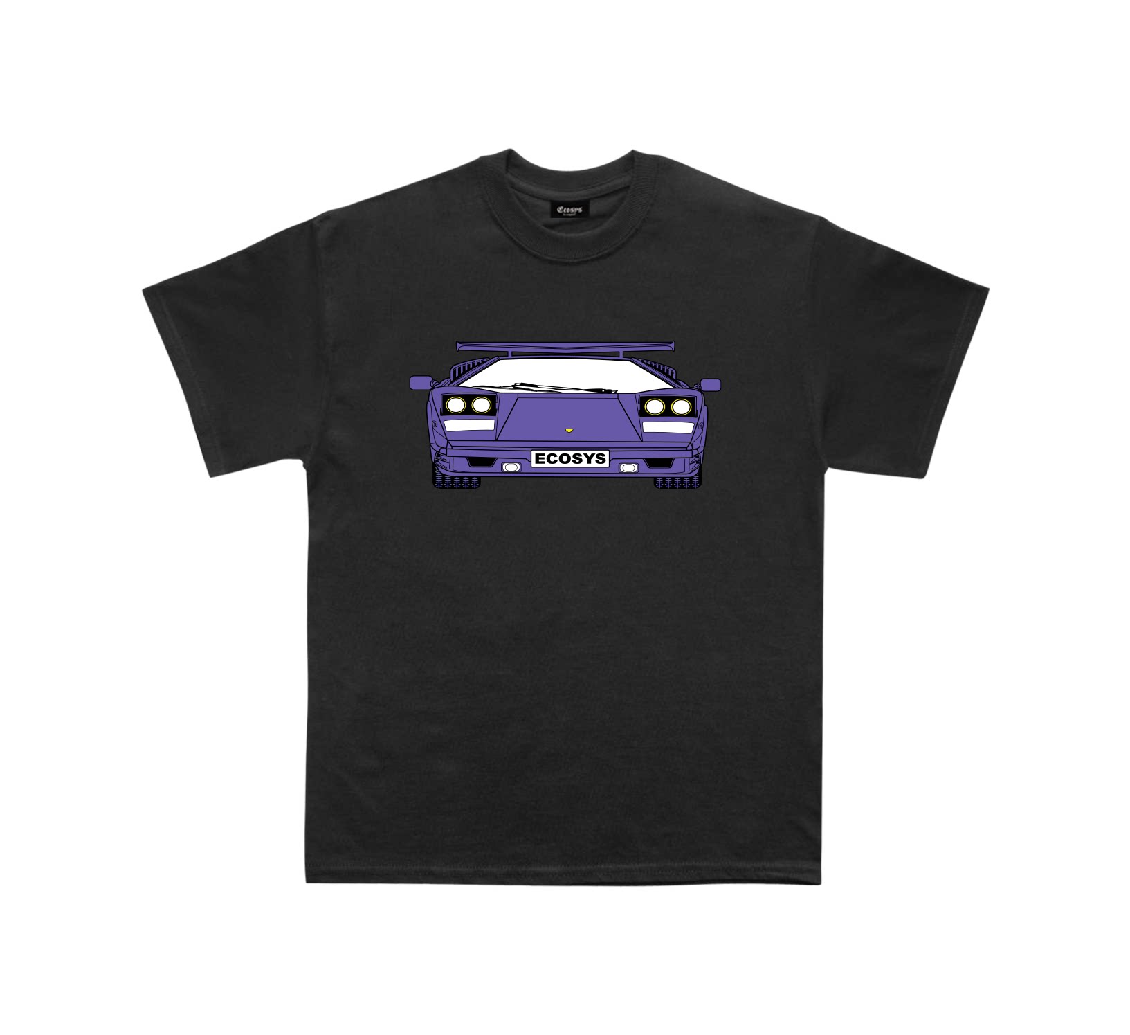 ecosys purple lambo tee black 兰博基尼t恤 黑色