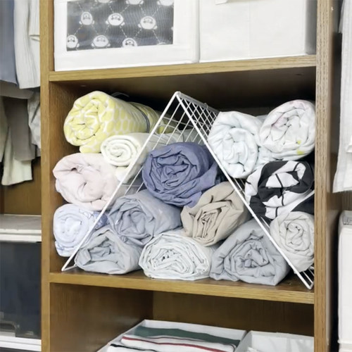 衣柜内分层分隔四件套网格收纳架